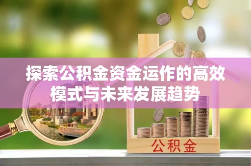 浦北探索公积金资金运作的高效模式与未来发展趋势