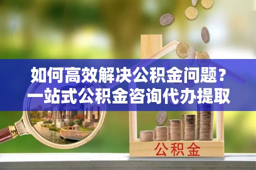 浦北如何高效解决公积金问题？一站式公积金咨询代办提取服务全解析