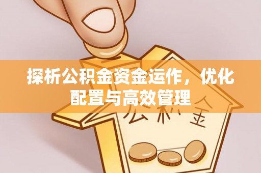 浦北探析公积金资金运作，优化配置与高效管理